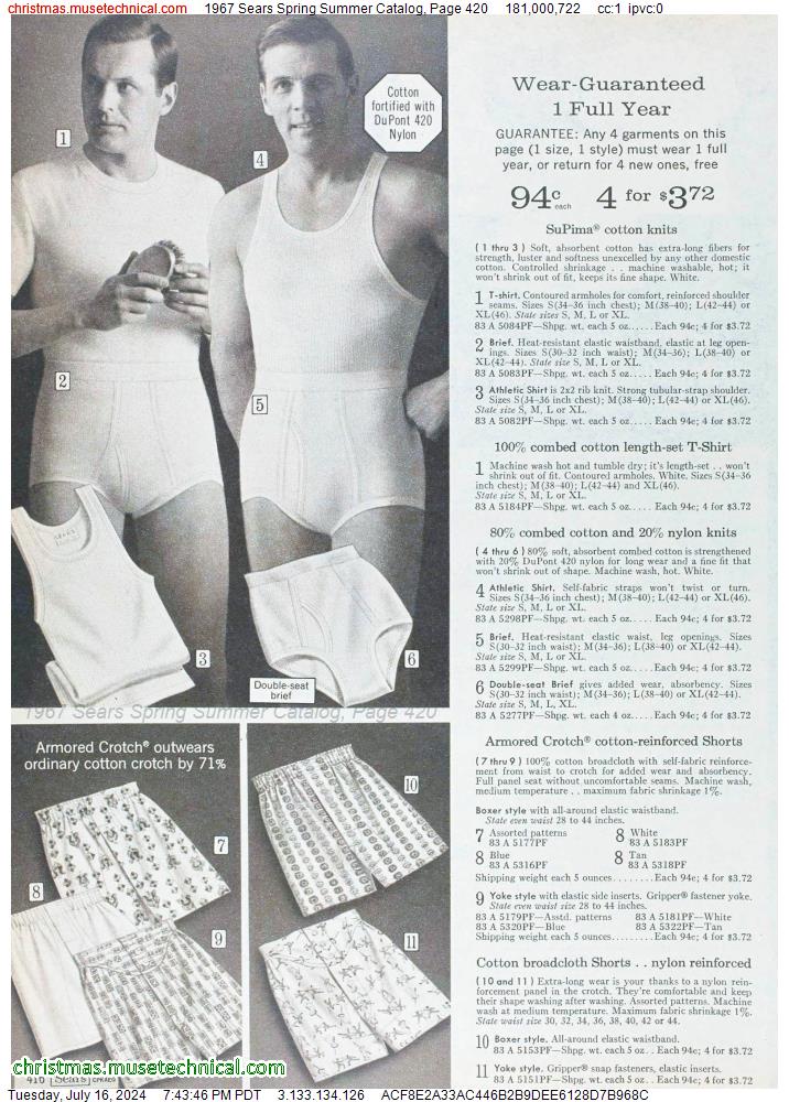 1967 Sears Spring Summer Catalog, Page 420