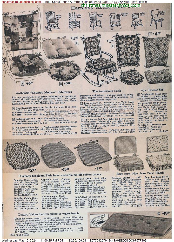 1963 Sears Spring Summer Catalog, Page 1391