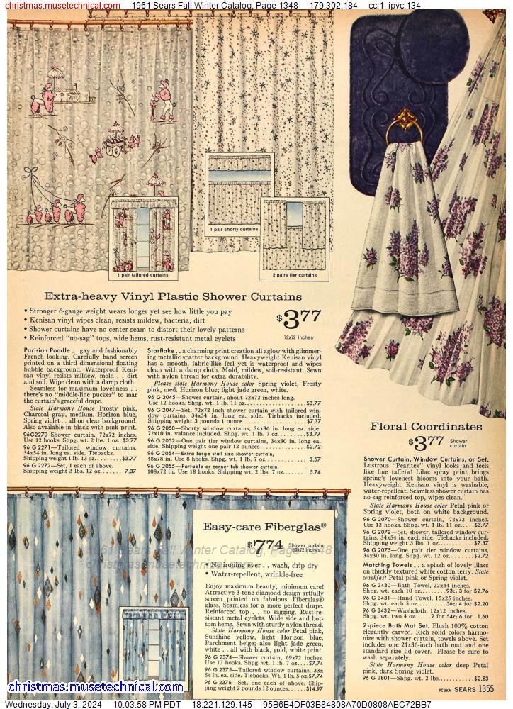 1961 Sears Fall Winter Catalog, Page 1348