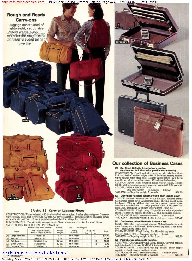 1982 Sears Spring Summer Catalog, Page 424