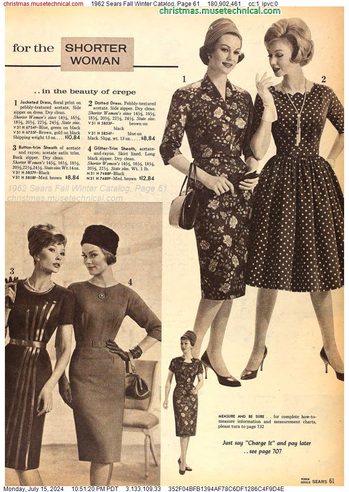 1962 Sears Fall Winter Catalog, Page 61