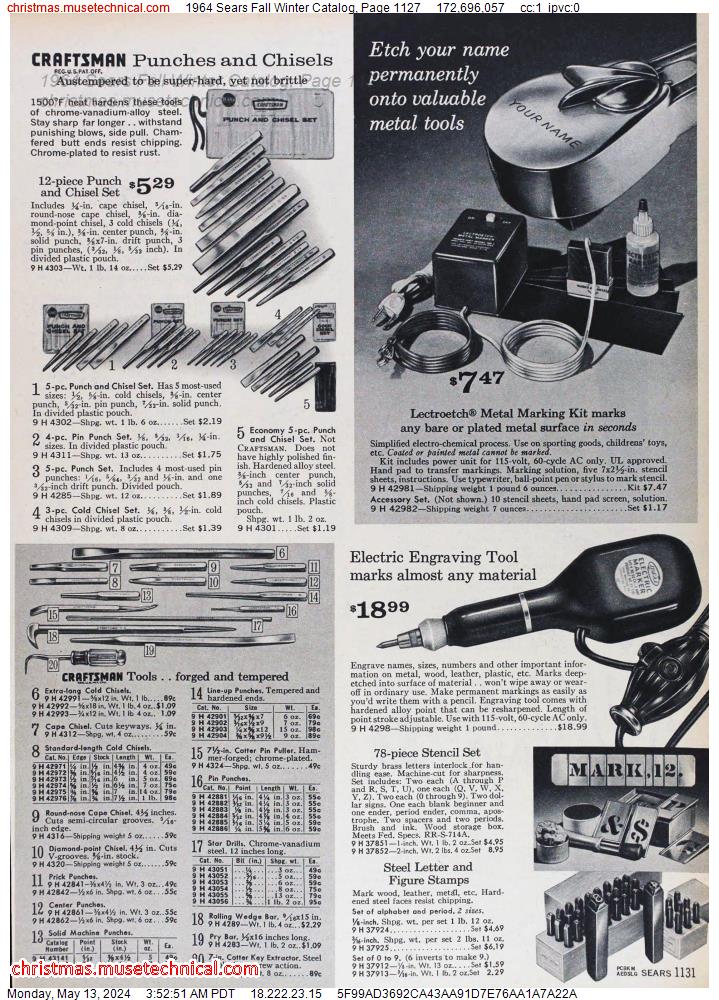 1964 Sears Fall Winter Catalog, Page 1127
