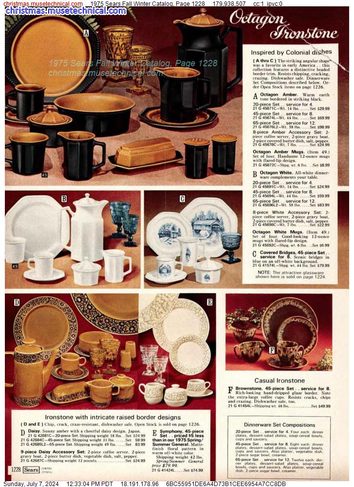 1975 Sears Fall Winter Catalog, Page 1228