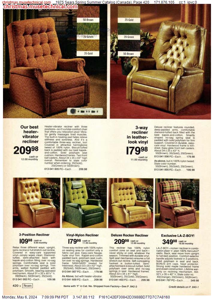 1975 Sears Spring Summer Catalog (Canada), Page 420