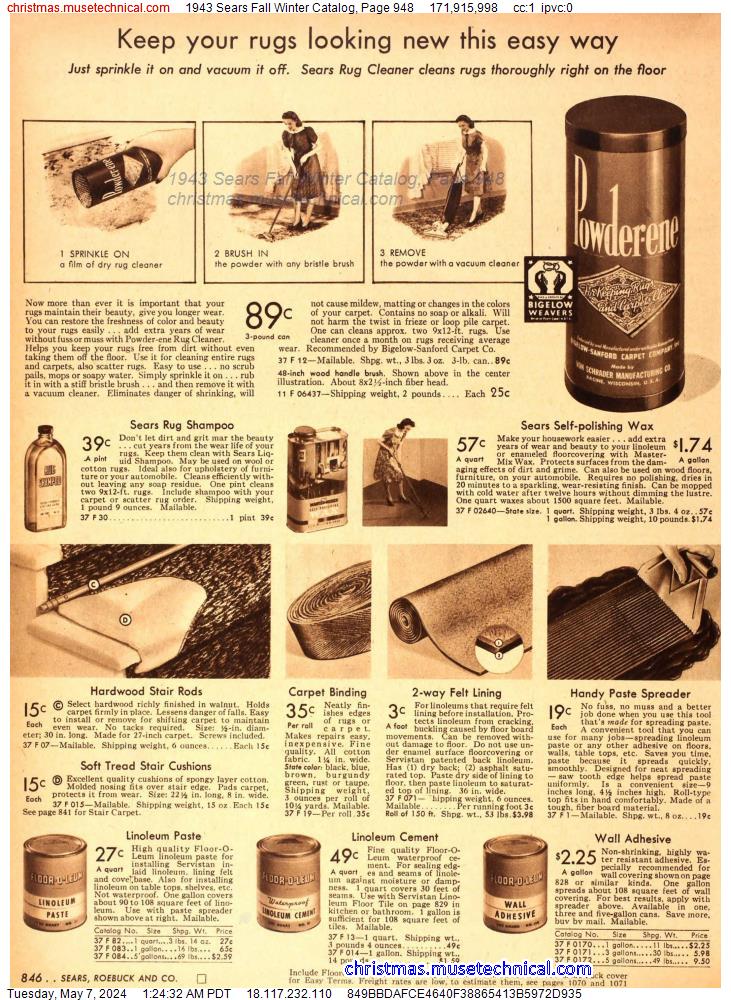 1943 Sears Fall Winter Catalog, Page 948