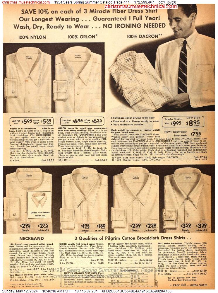 1954 Sears Spring Summer Catalog, Page 441