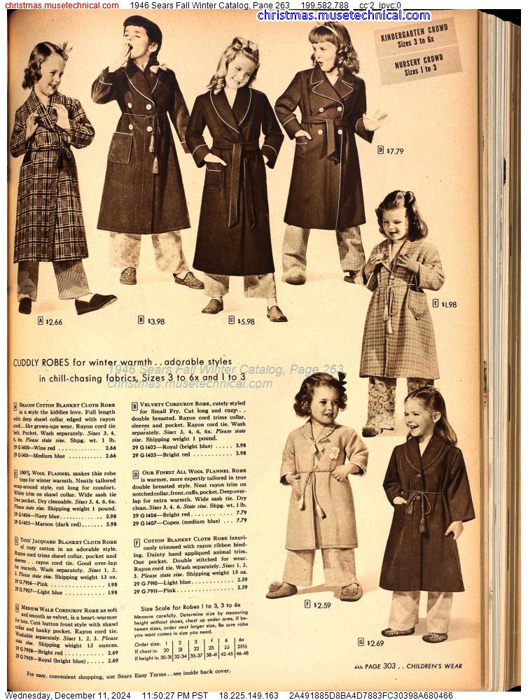 1946 Sears Fall Winter Catalog, Page 263