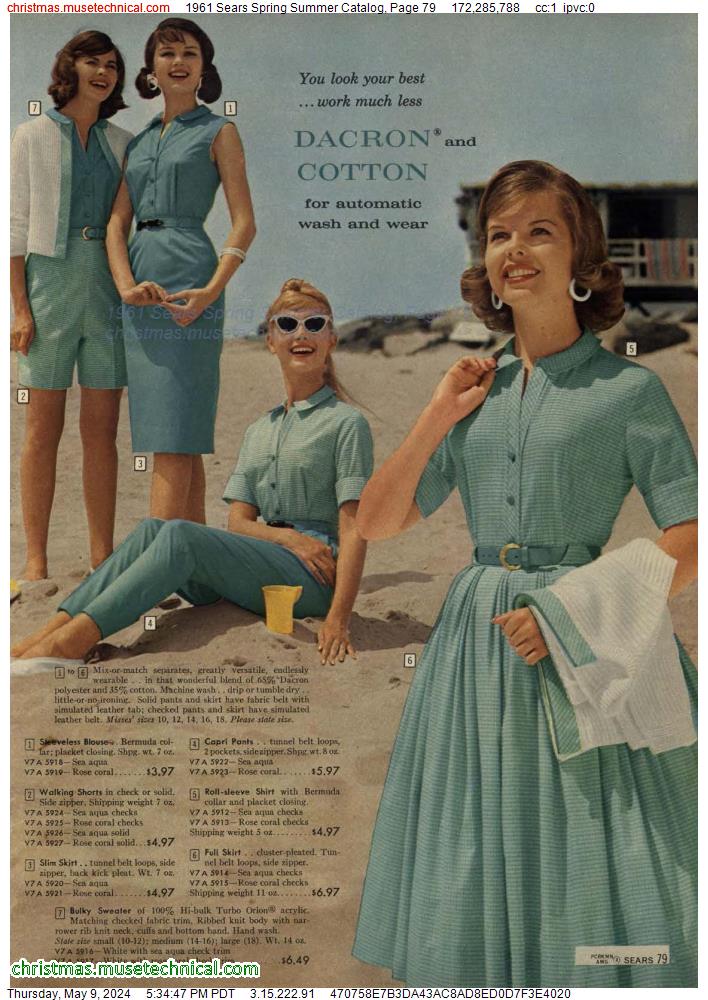 1961 Sears Spring Summer Catalog, Page 79