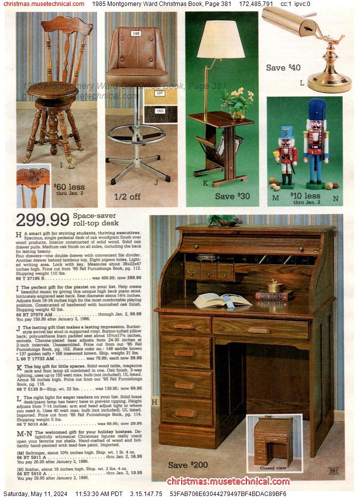 1985 Montgomery Ward Christmas Book, Page 381