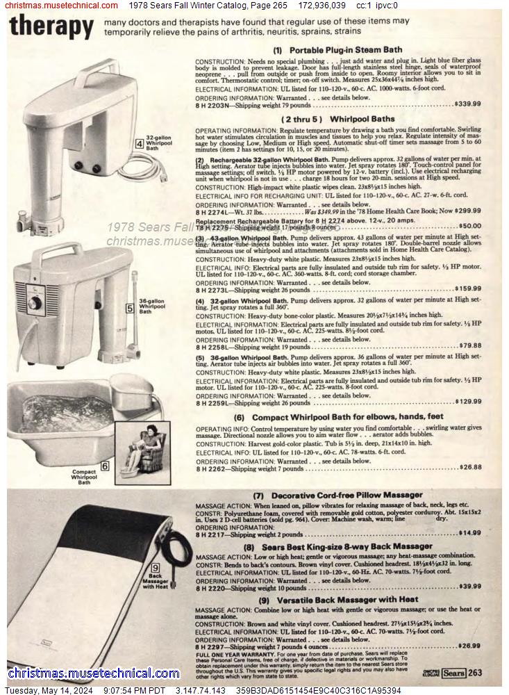 1978 Sears Fall Winter Catalog, Page 265