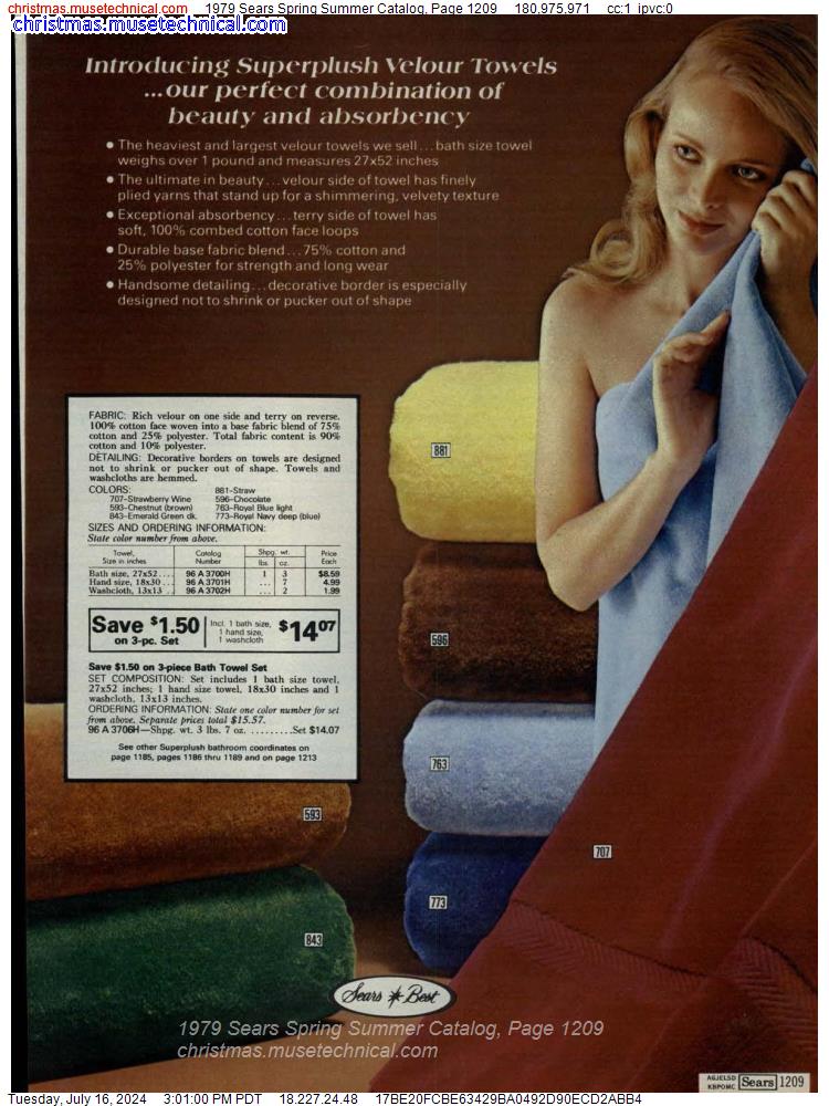 1979 Sears Spring Summer Catalog, Page 1209