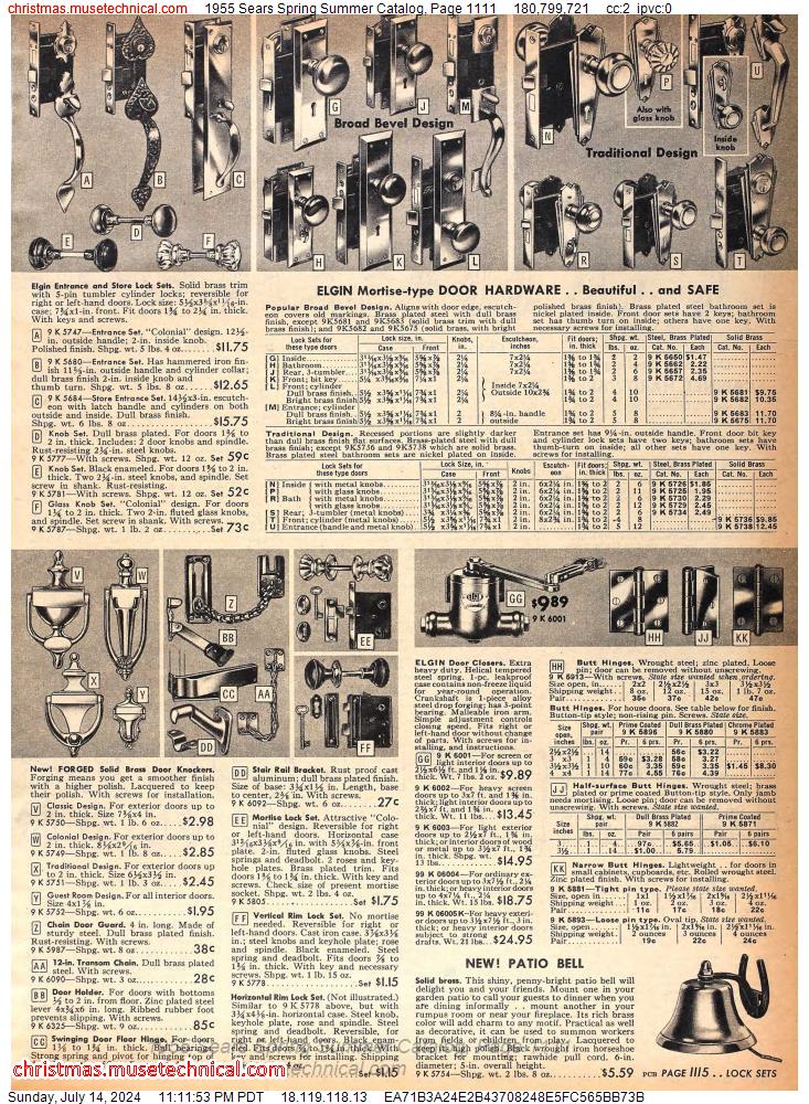 1955 Sears Spring Summer Catalog, Page 1111