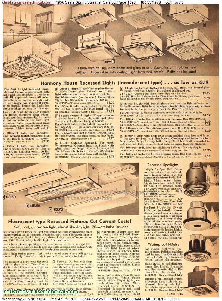 1956 Sears Spring Summer Catalog, Page 1096
