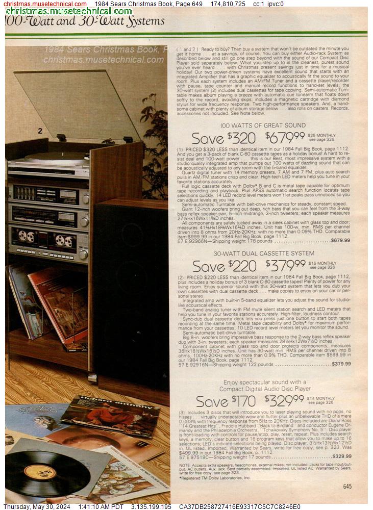 1984 Sears Christmas Book, Page 649