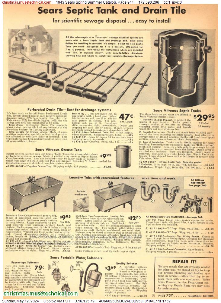 1943 Sears Spring Summer Catalog, Page 944