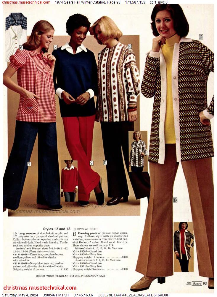 1974 Sears Fall Winter Catalog, Page 93