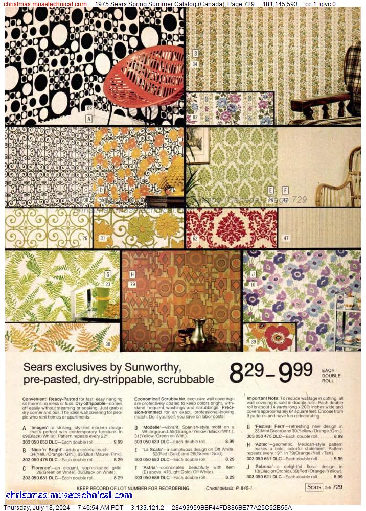 1975 Sears Spring Summer Catalog (Canada), Page 729