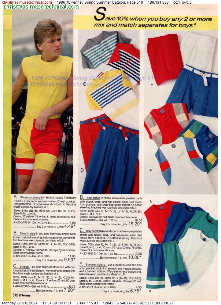 1986 JCPenney Spring Summer Catalog, Page 516