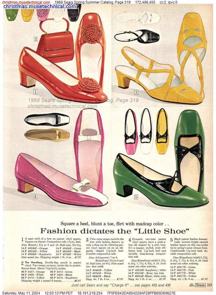 1968 Sears Spring Summer Catalog, Page 319