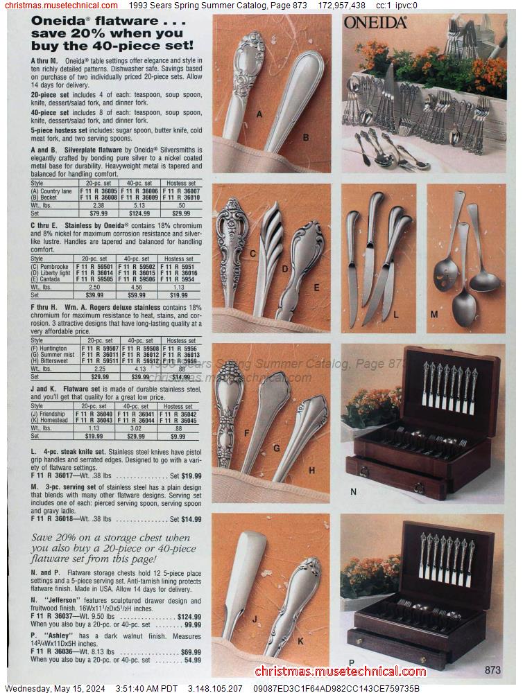 1993 Sears Spring Summer Catalog, Page 873