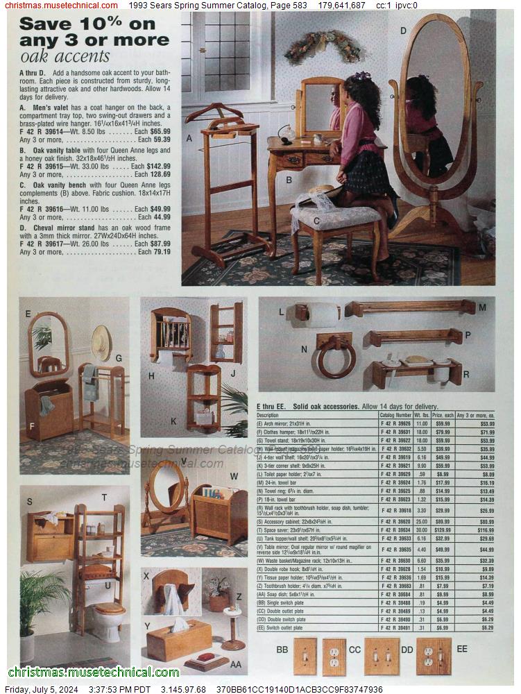 1993 Sears Spring Summer Catalog, Page 583