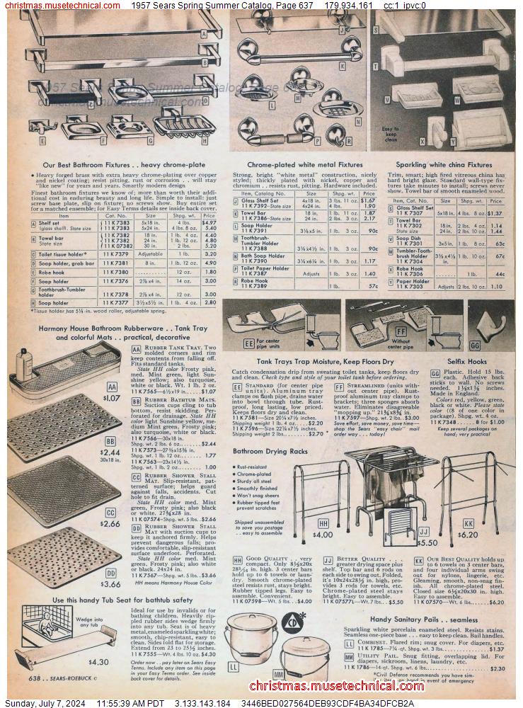 1957 Sears Spring Summer Catalog, Page 637