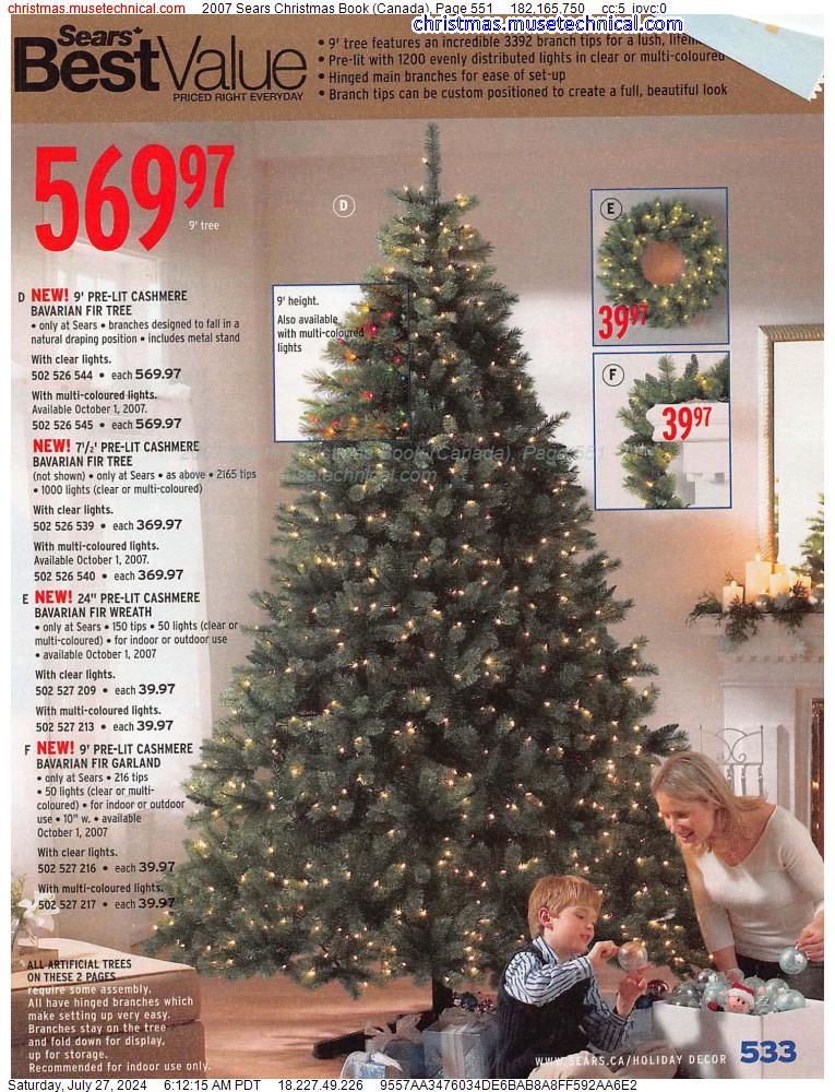 2007 Sears Christmas Book (Canada), Page 551