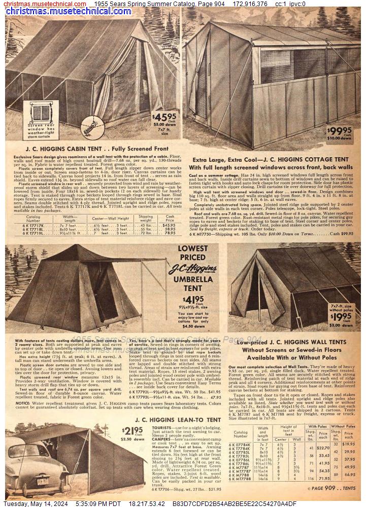 1955 Sears Spring Summer Catalog, Page 904