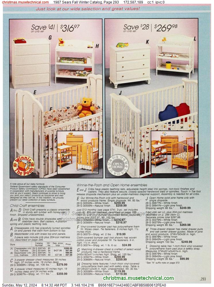 1987 Sears Fall Winter Catalog, Page 293
