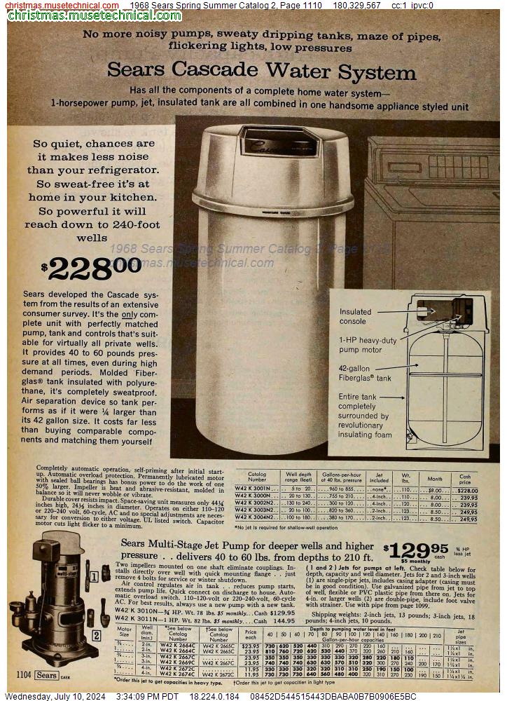 1968 Sears Spring Summer Catalog 2, Page 1110