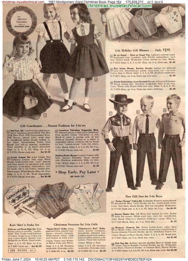 1961 Montgomery Ward Christmas Book, Page 164