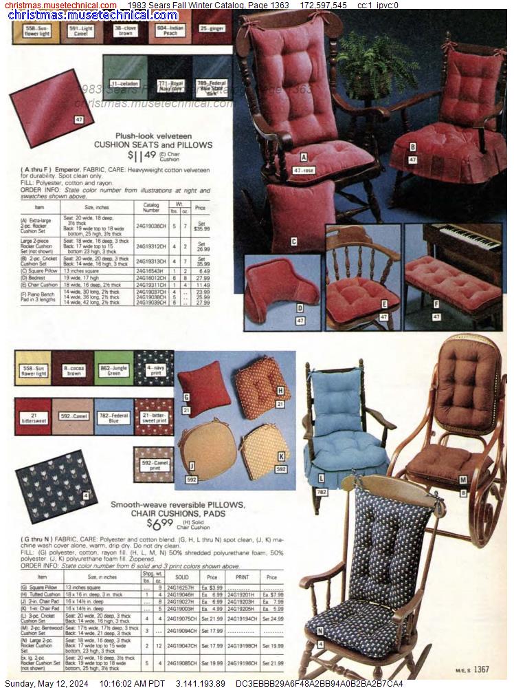 1983 Sears Fall Winter Catalog, Page 1363