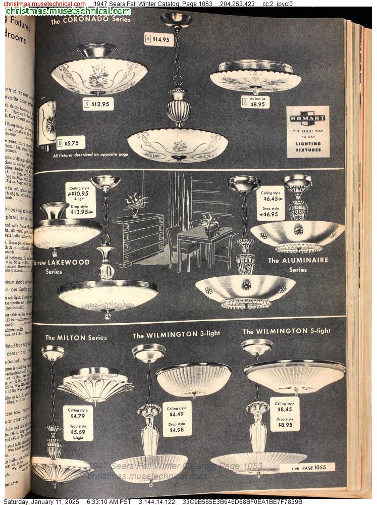 1947 Sears Fall Winter Catalog, Page 1053