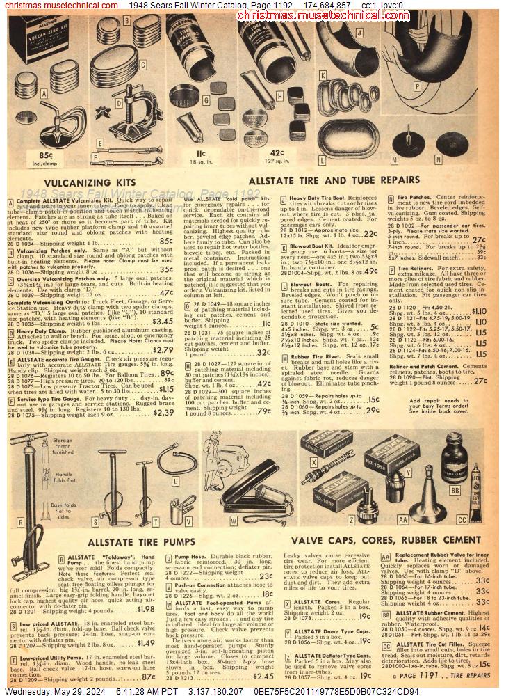 1948 Sears Fall Winter Catalog, Page 1192