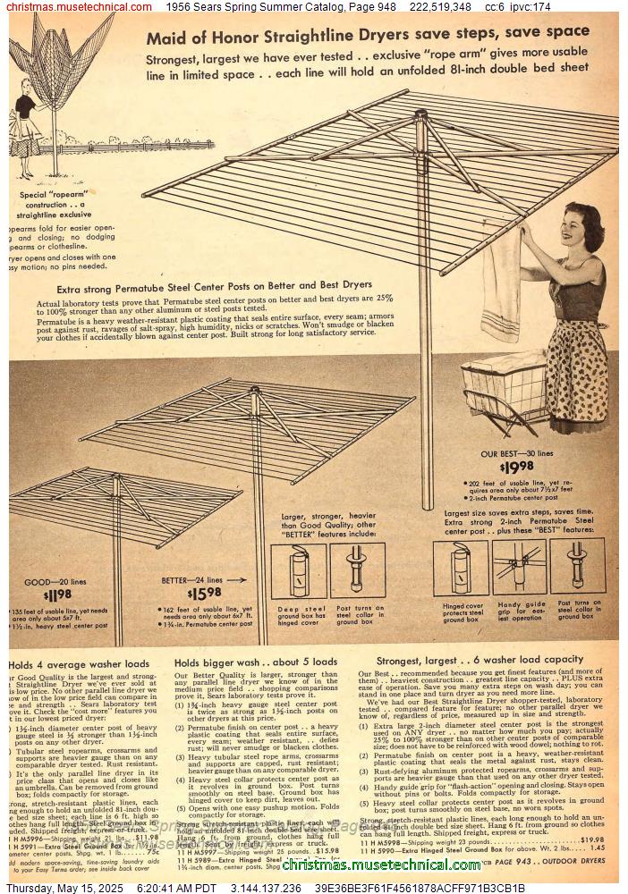 1956 Sears Spring Summer Catalog, Page 948
