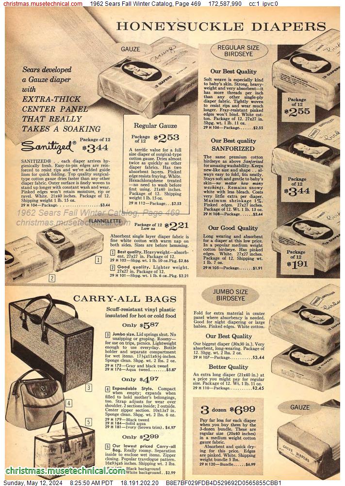 1962 Sears Fall Winter Catalog, Page 469