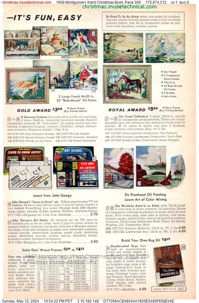 1958 Montgomery Ward Christmas Book, Page 265