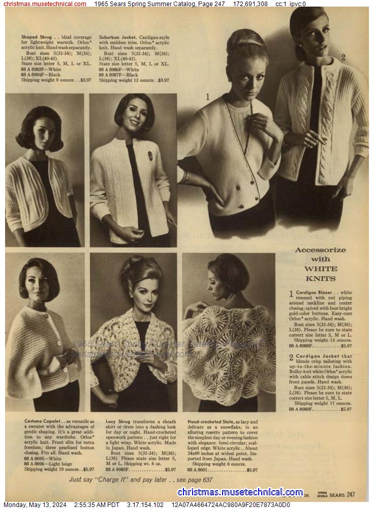 1965 Sears Spring Summer Catalog, Page 247