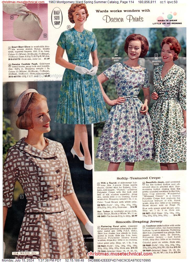 1963 Montgomery Ward Spring Summer Catalog, Page 114