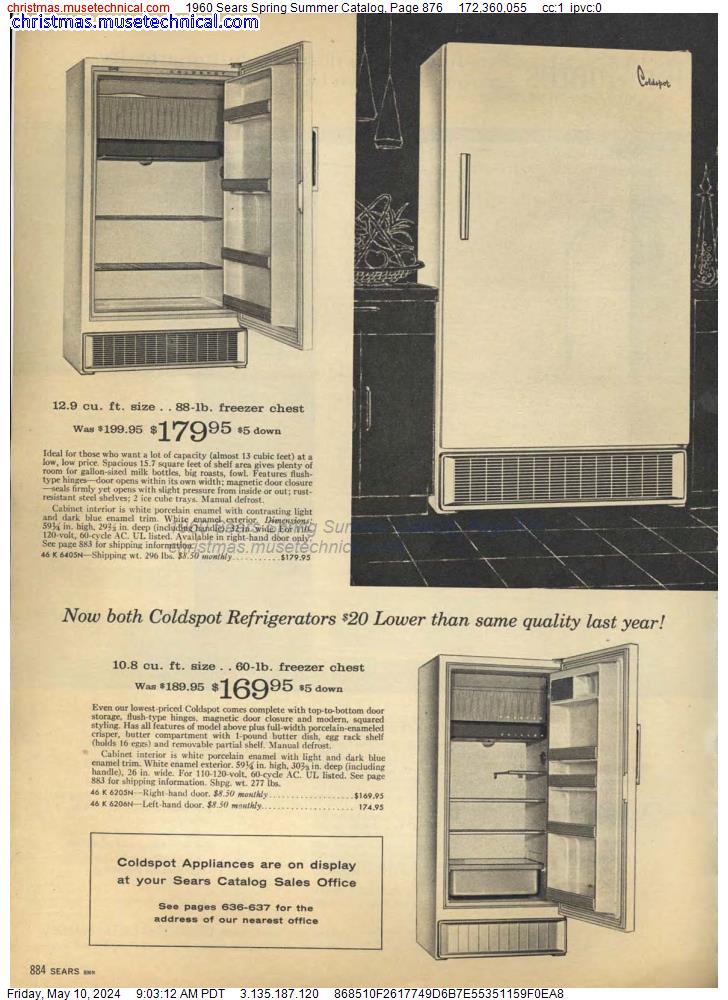 1960 Sears Spring Summer Catalog, Page 876