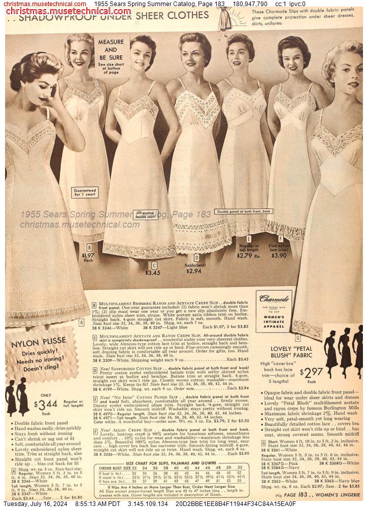 1955 Sears Spring Summer Catalog, Page 183