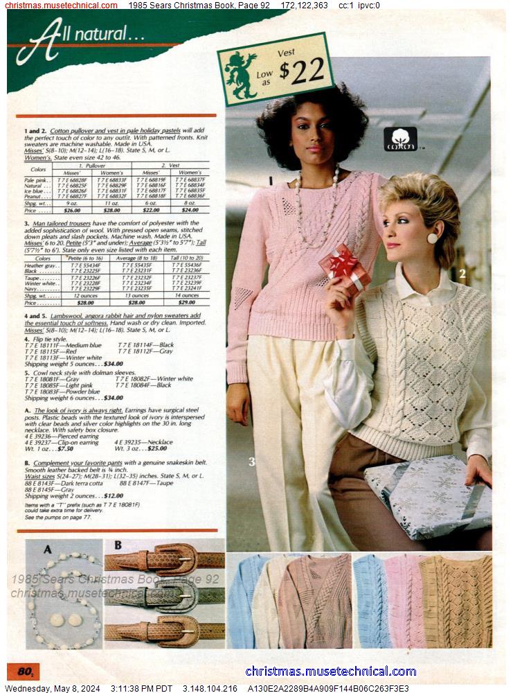 1985 Sears Christmas Book, Page 92