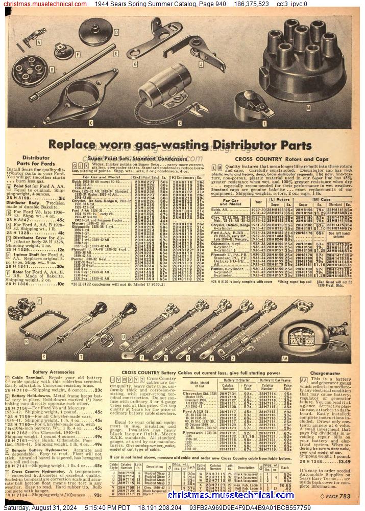 1944 Sears Spring Summer Catalog, Page 940