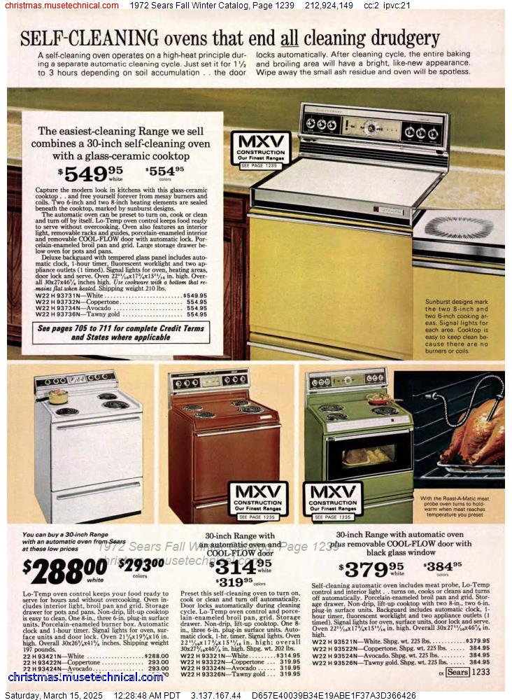 1972 Sears Fall Winter Catalog, Page 1239