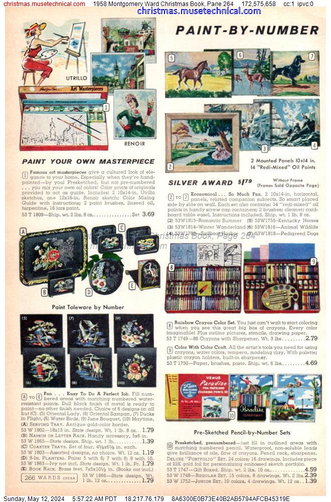 1958 Montgomery Ward Christmas Book, Page 264