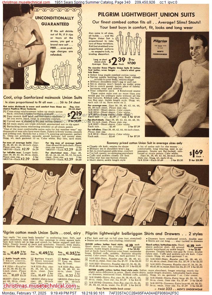 1951 Sears Spring Summer Catalog, Page 340