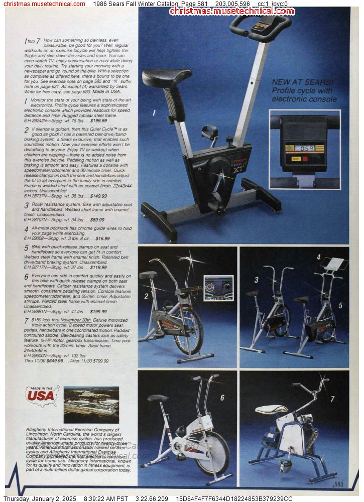 1986 Sears Fall Winter Catalog, Page 581