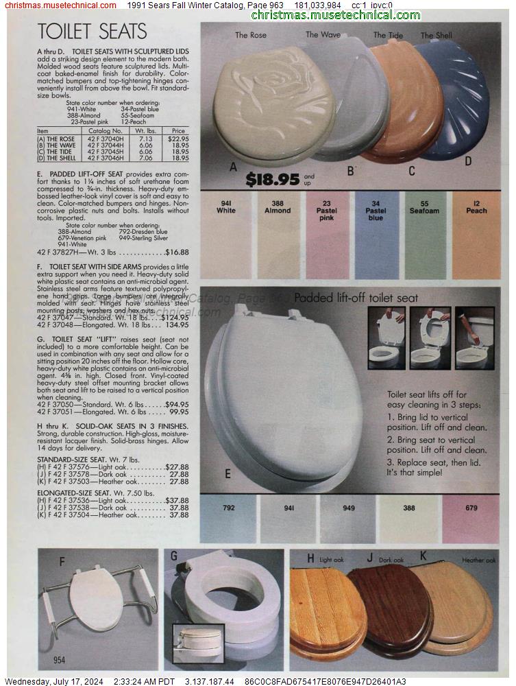 1991 Sears Fall Winter Catalog, Page 963