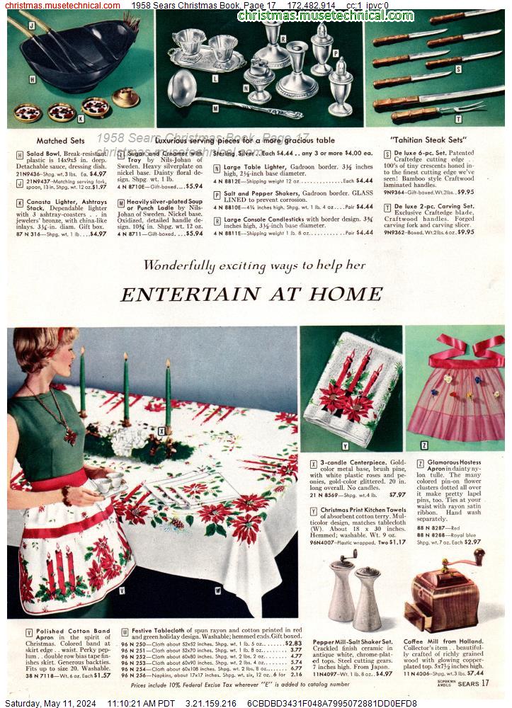 1958 Sears Christmas Book, Page 17