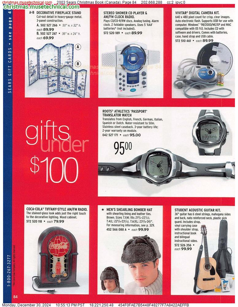 2003 Sears Christmas Book (Canada), Page 84